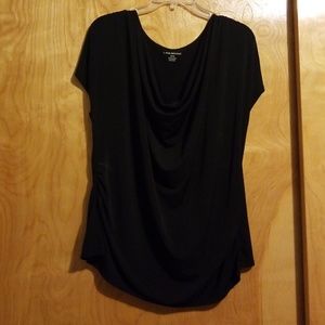 Lane Bryant black scoop neck blouse